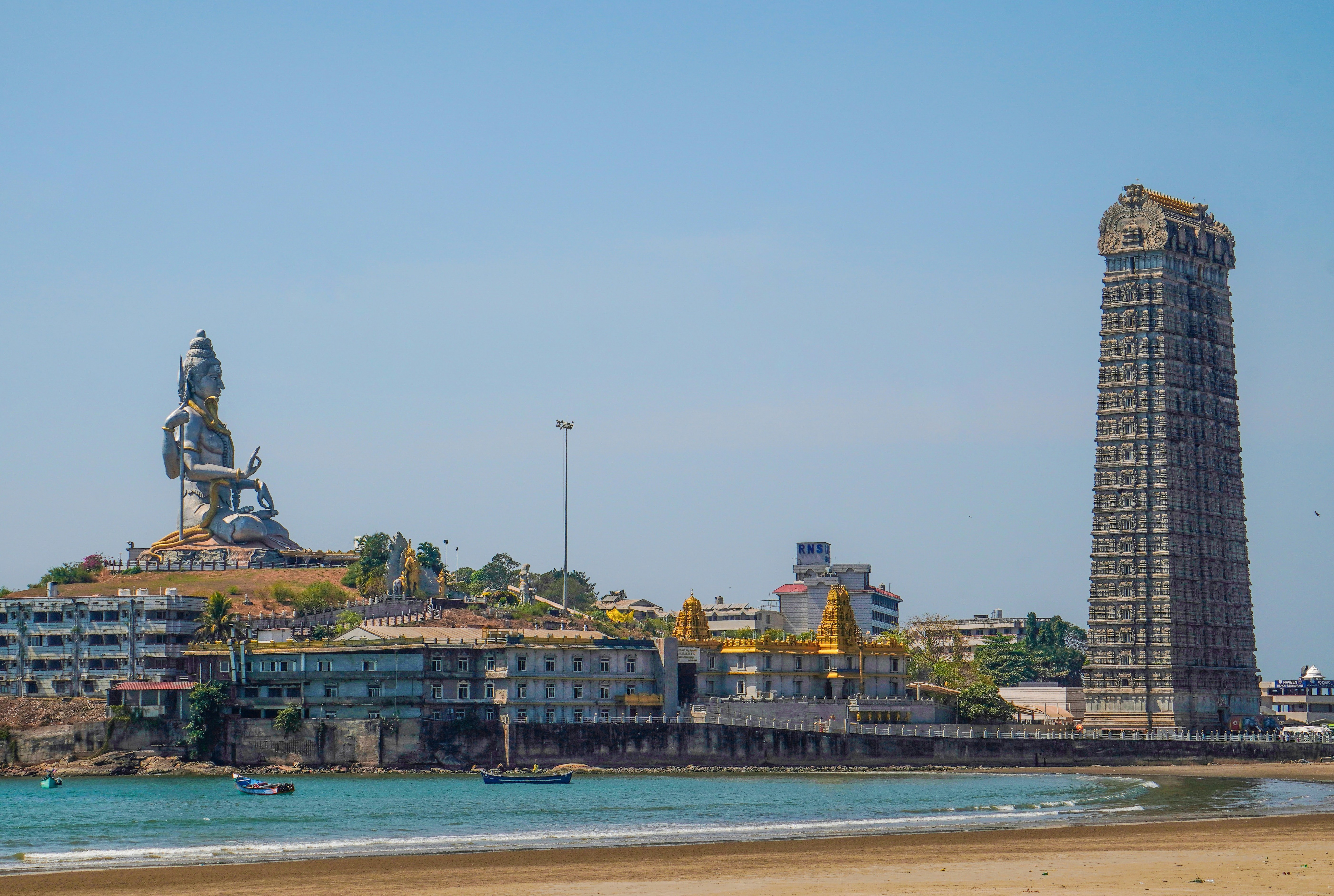 Real view of Murdeshwara Temple in Honnavar, Karnataka